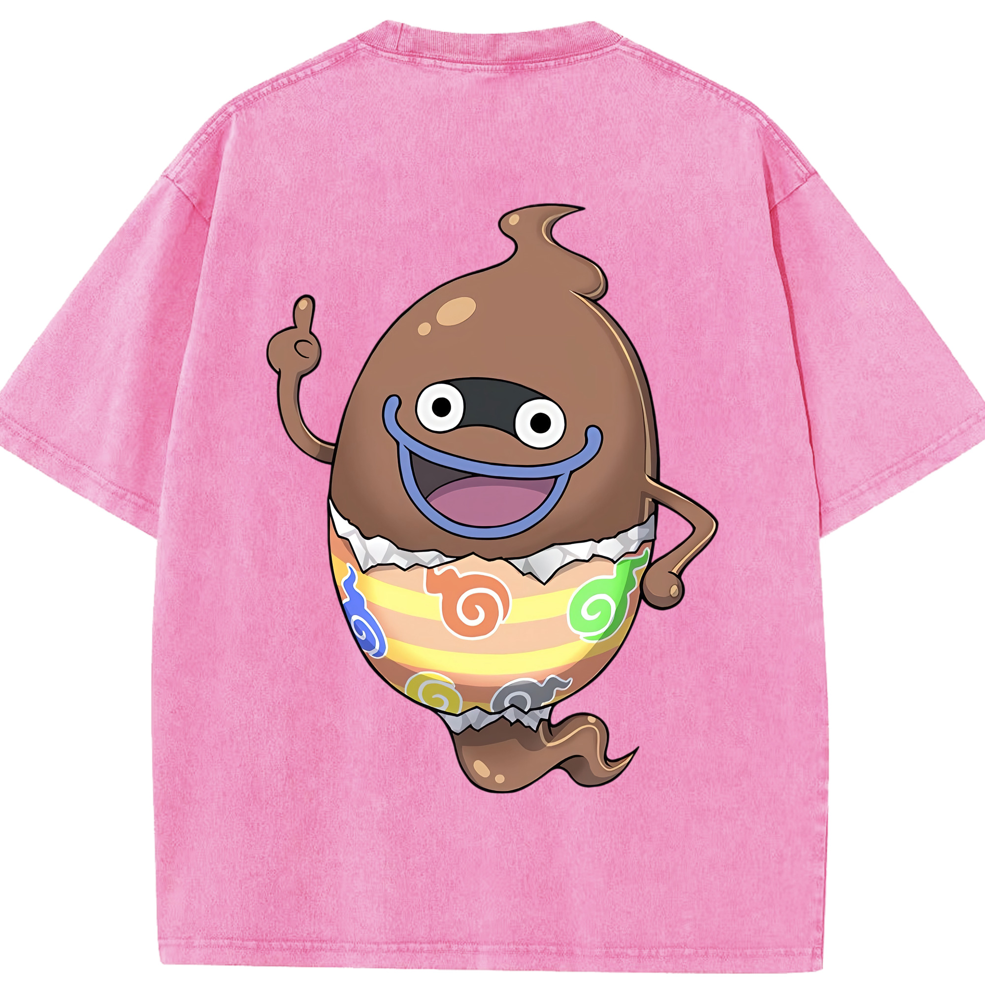 （画像用） 妖怪ウォッチ Yo-kai Watch 綿100% ヴィンテージ風 半袖Tシャツ（背面プリント）